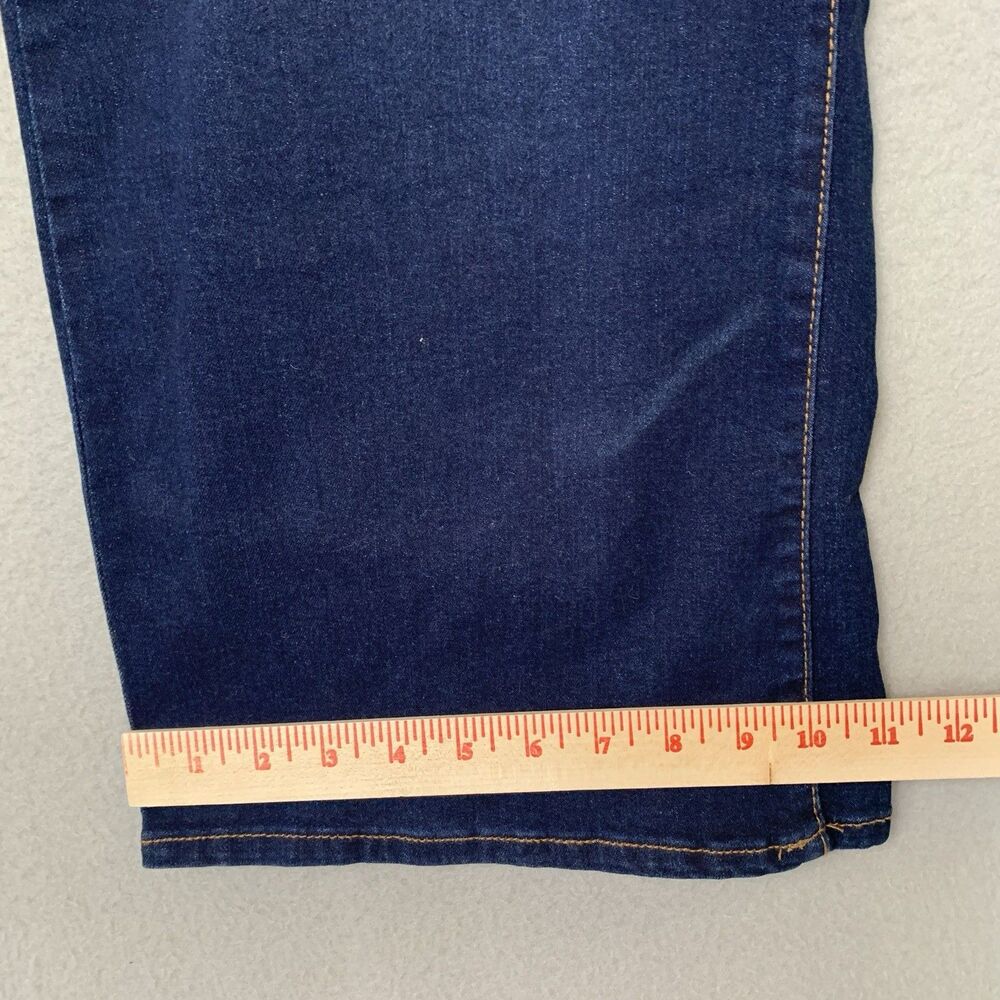 Curve Appeal Jeans Women Size 12 Blue Wide Leg High Rise Comfort Waist Sailor - Picture 7 of 9